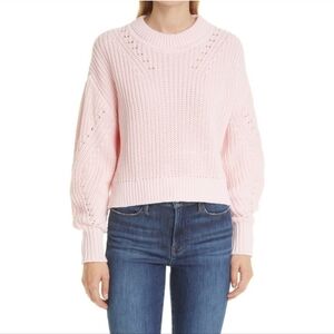 EUC La Ligne Normandy Chunky Crew‎ Sweater Pink Size S